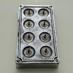 Brassvane 8 gang conduit light switch additional view 5