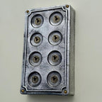 Brassvane 8 gang conduit light switch additional view 6
