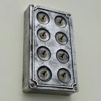 Brassvane 8 gang conduit light switch additional view 3
