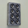 Brassvane 8 gang toggle light switch overall view