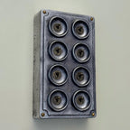 Brassvane 8 gang toggle light switch overall view