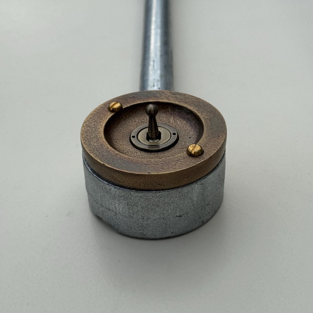 Brassvane antique brass conduit toggle switch additional view 6