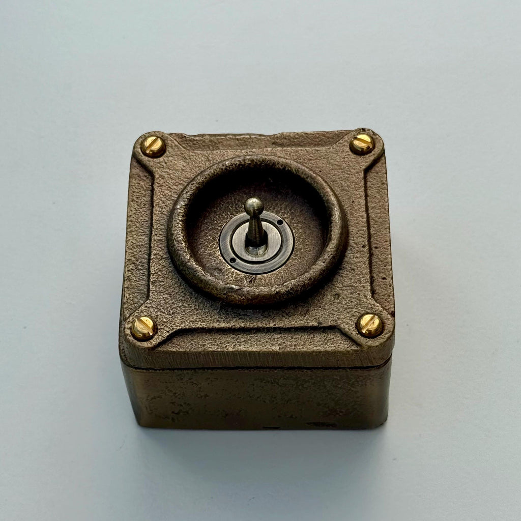 Brassvane antique brass conduit toggle switch additional view 7