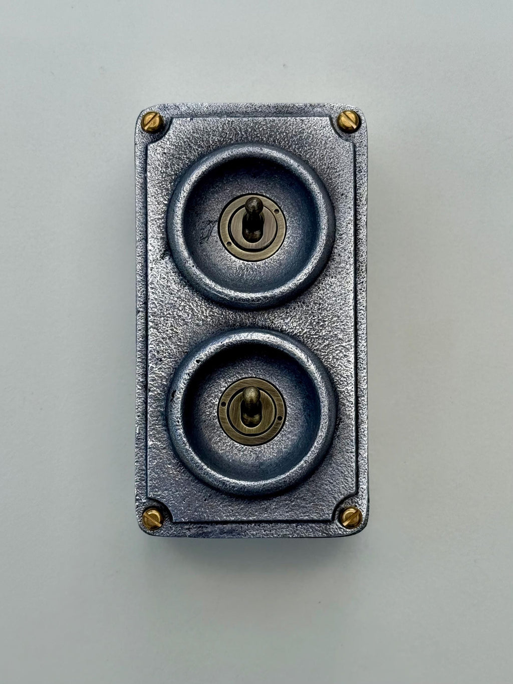 Brassvane double gang toggle light switch additional view 3
