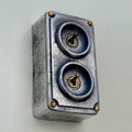 Brassvane double gang toggle light switch overall view
