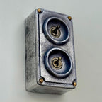 Brassvane double gang toggle light switch overall view