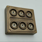 Brassvane 6 gang toggle light switch additional view 7
