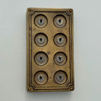 Brassvane 8 gang conduit light switch additional view 2