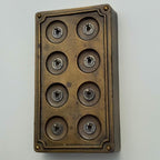 Brassvane 8 gang conduit light switch additional view 6