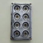 Brassvane 8 gang conduit light switch additional view 7