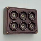Brassvane 6 gang toggle light switch additional view 7
