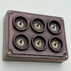 Brassvane 6 gang toggle light switch additional view 3