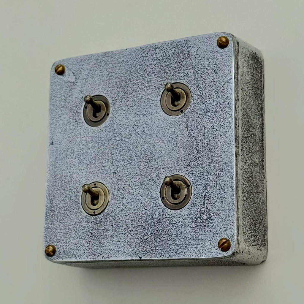 Brassvane 4 gang conduit light switch additional view 4