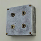 Brassvane 4 gang conduit light switch additional view 4