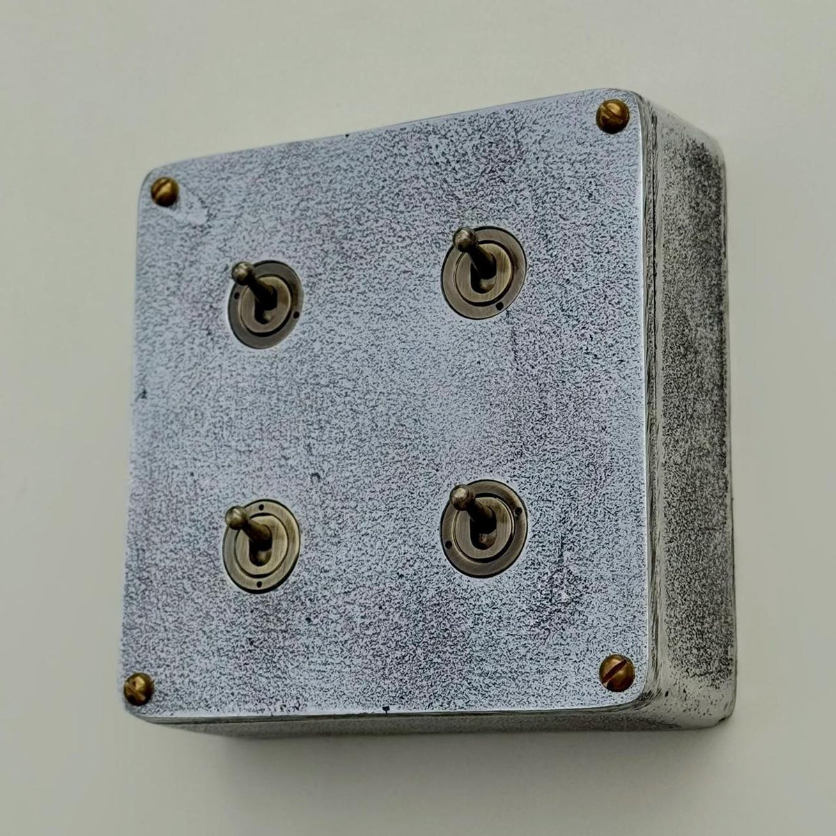 Brassvane 4 gang conduit light switch additional view 4