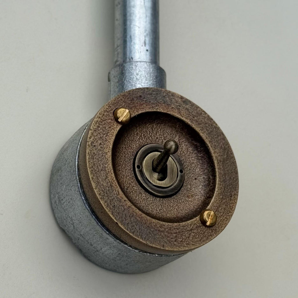 Brassvane antique brass conduit toggle switch additional view 5