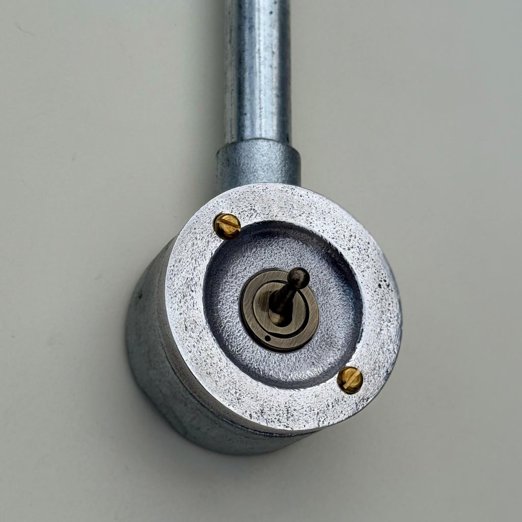 Brassvane metal conduit light switch additional view 6