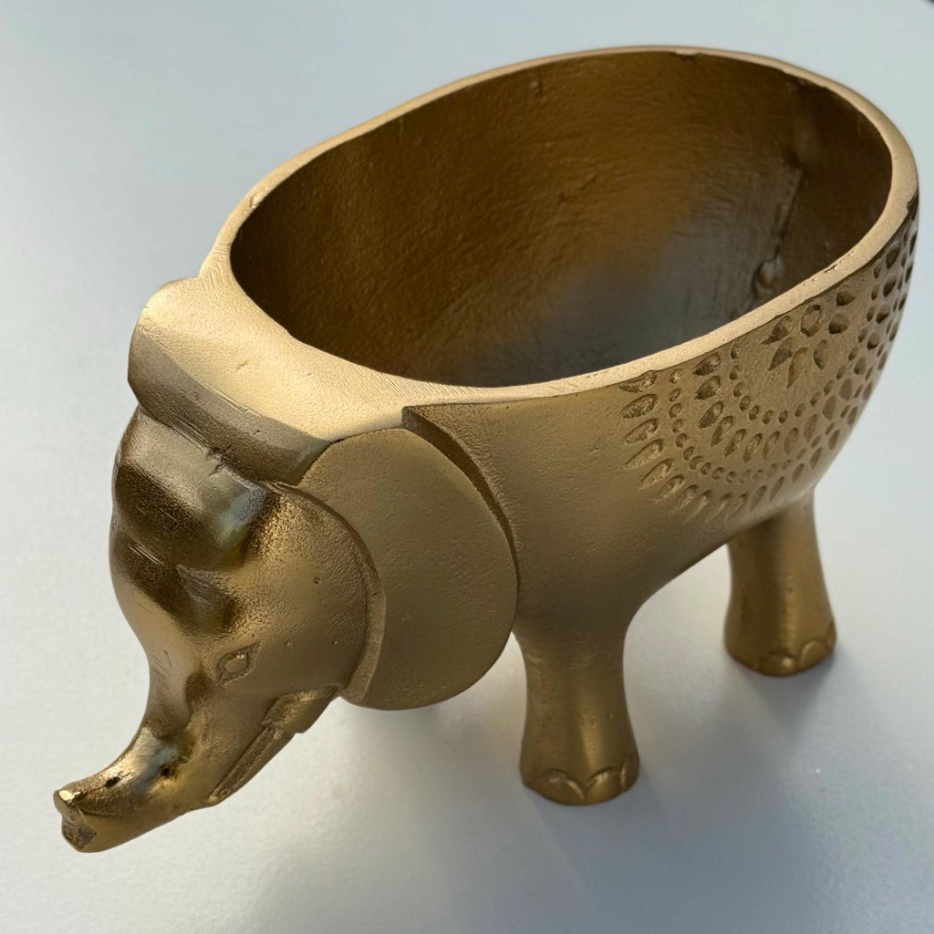 Brassvane brass elephant planter additional view 8