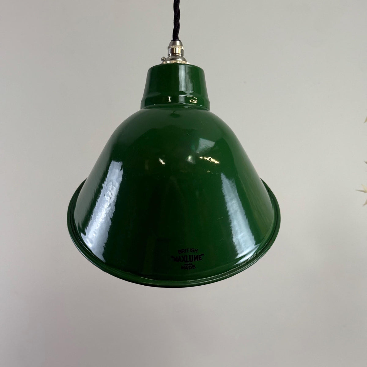 Brassvane green parabolic pendant light additional view 3