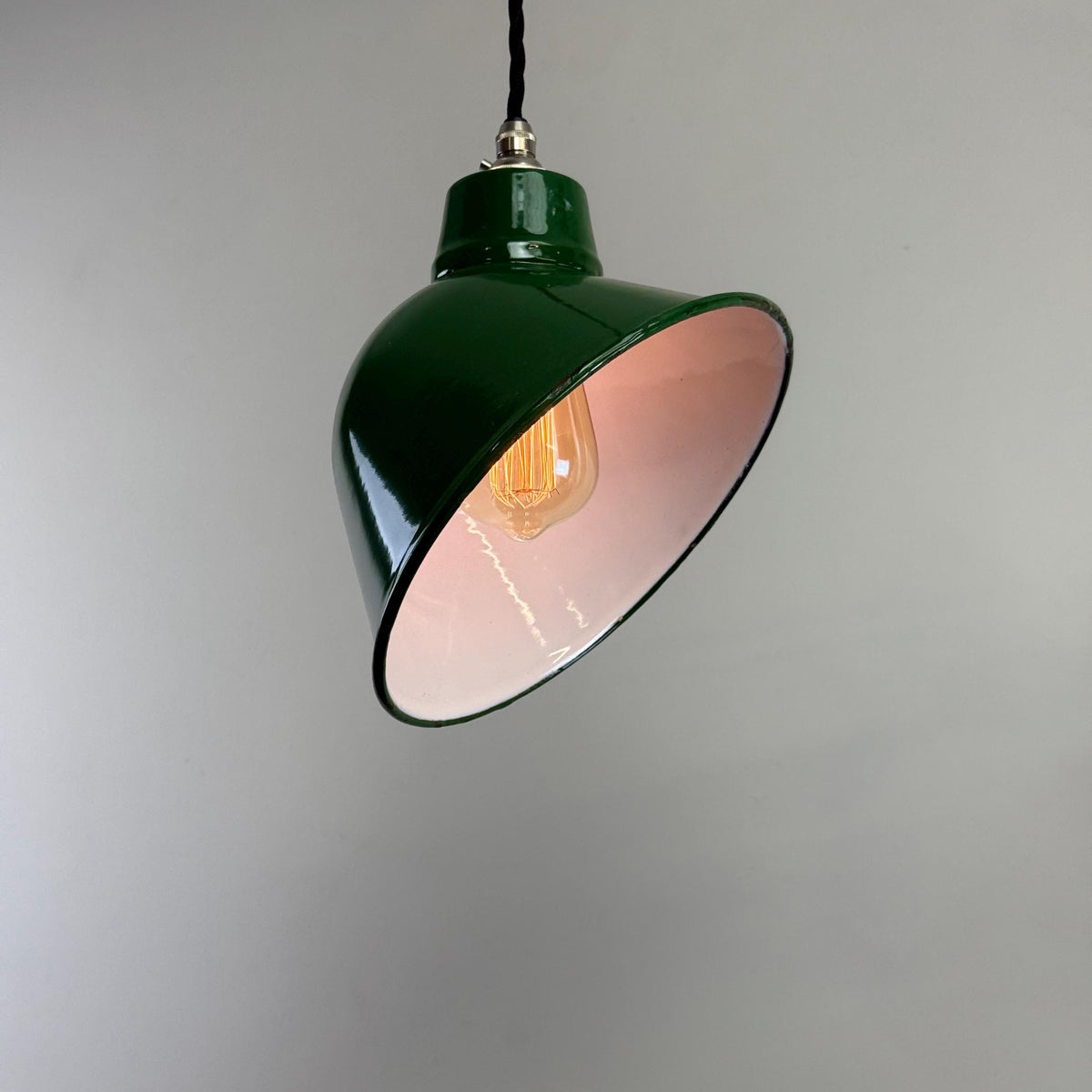 Brassvane green parabolic pendant light additional view 5