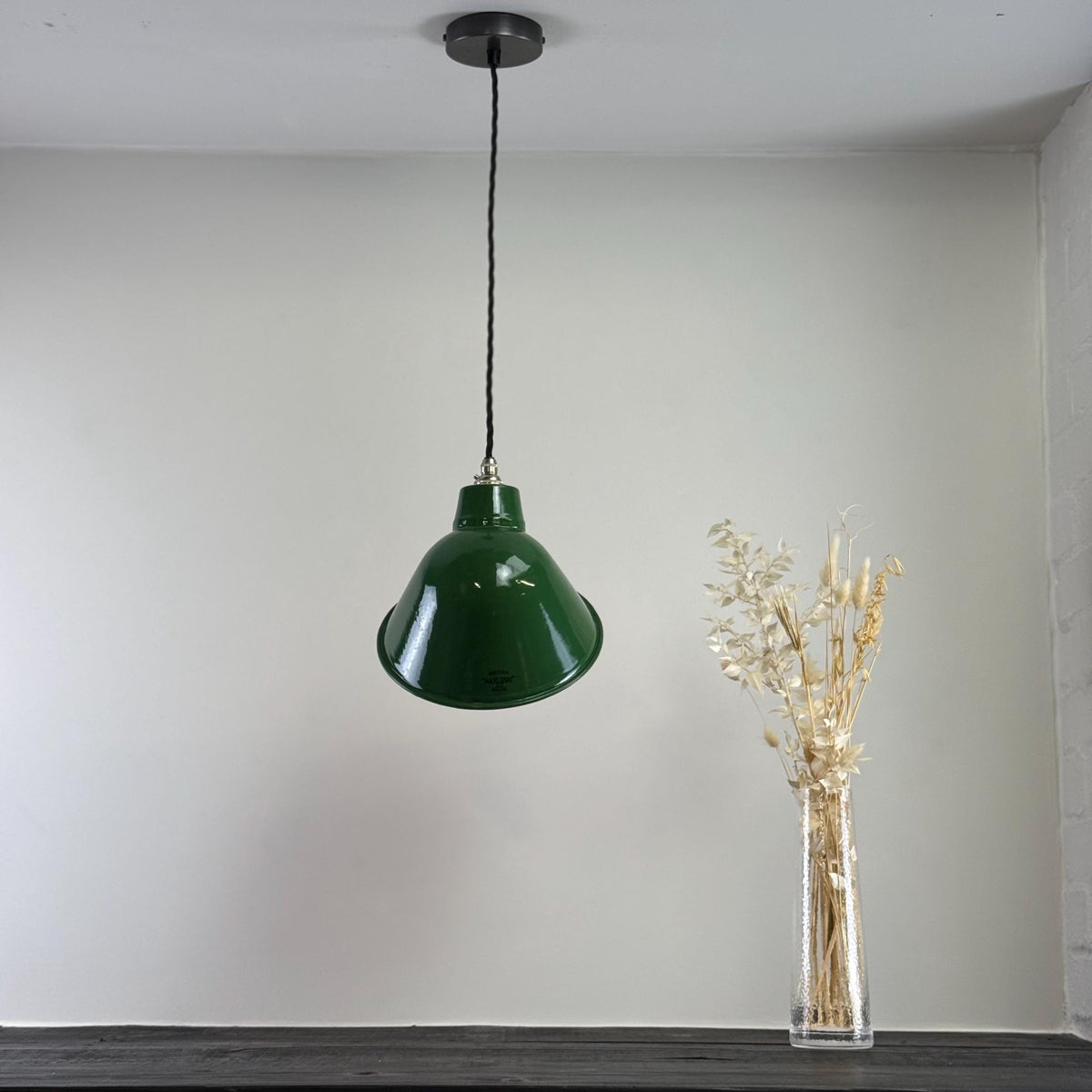 Brassvane green parabolic pendant light additional view 6