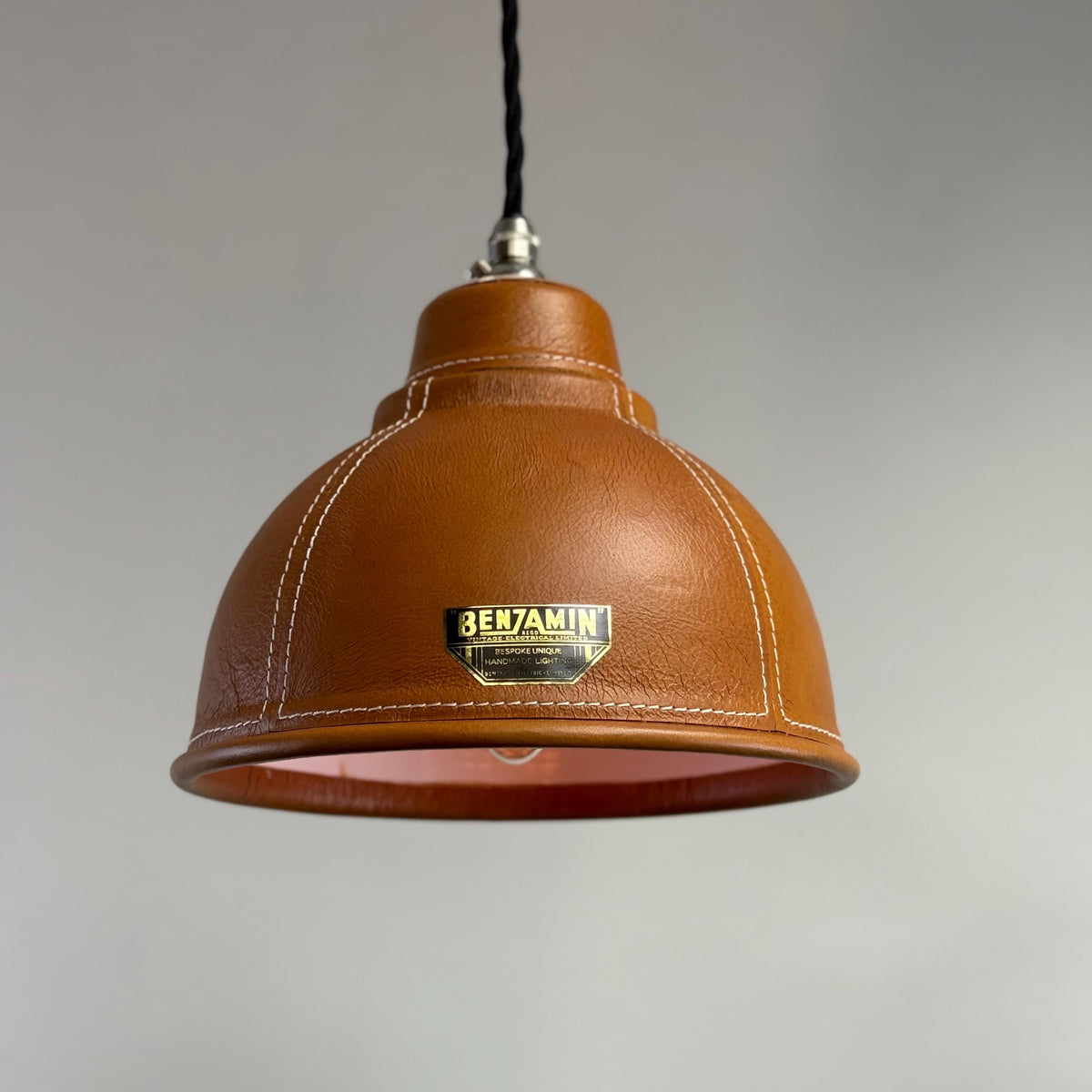 Brassvane leather pendant light additional view 5