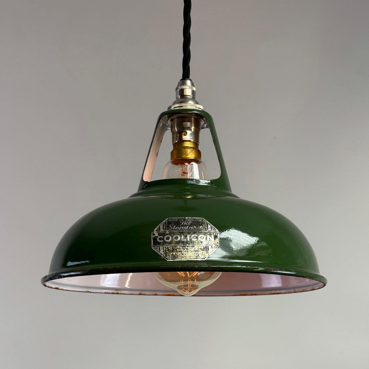 Brassvane green pendant light overall view