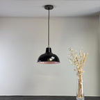 Brassvane midnight black dome pendant light additional view 3