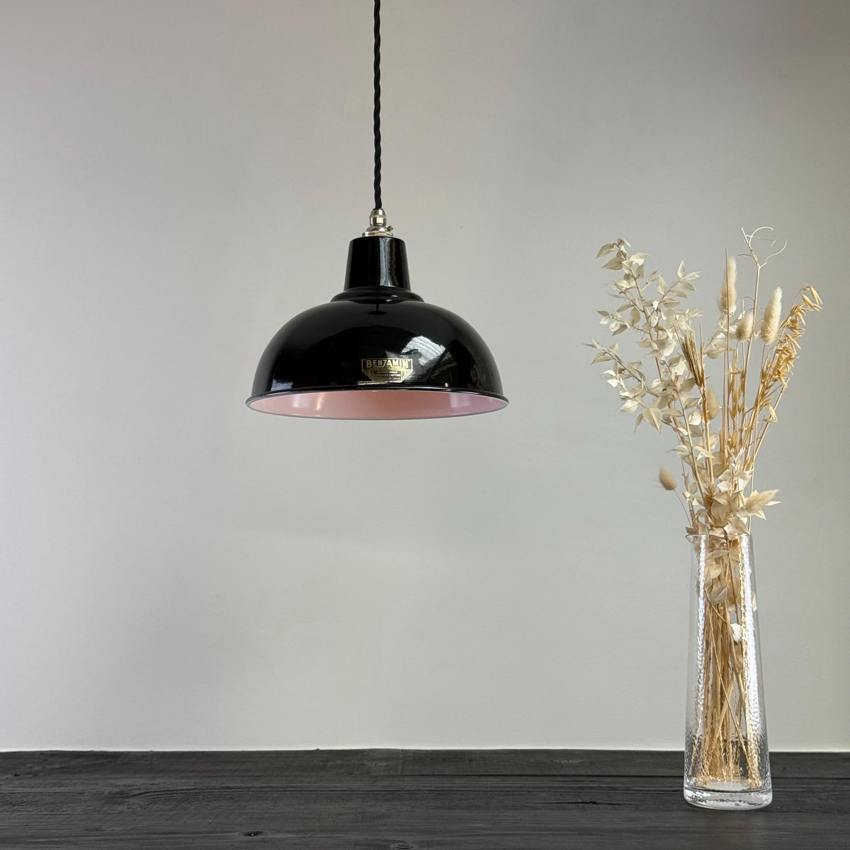 Brassvane midnight black dome pendant light additional view 2