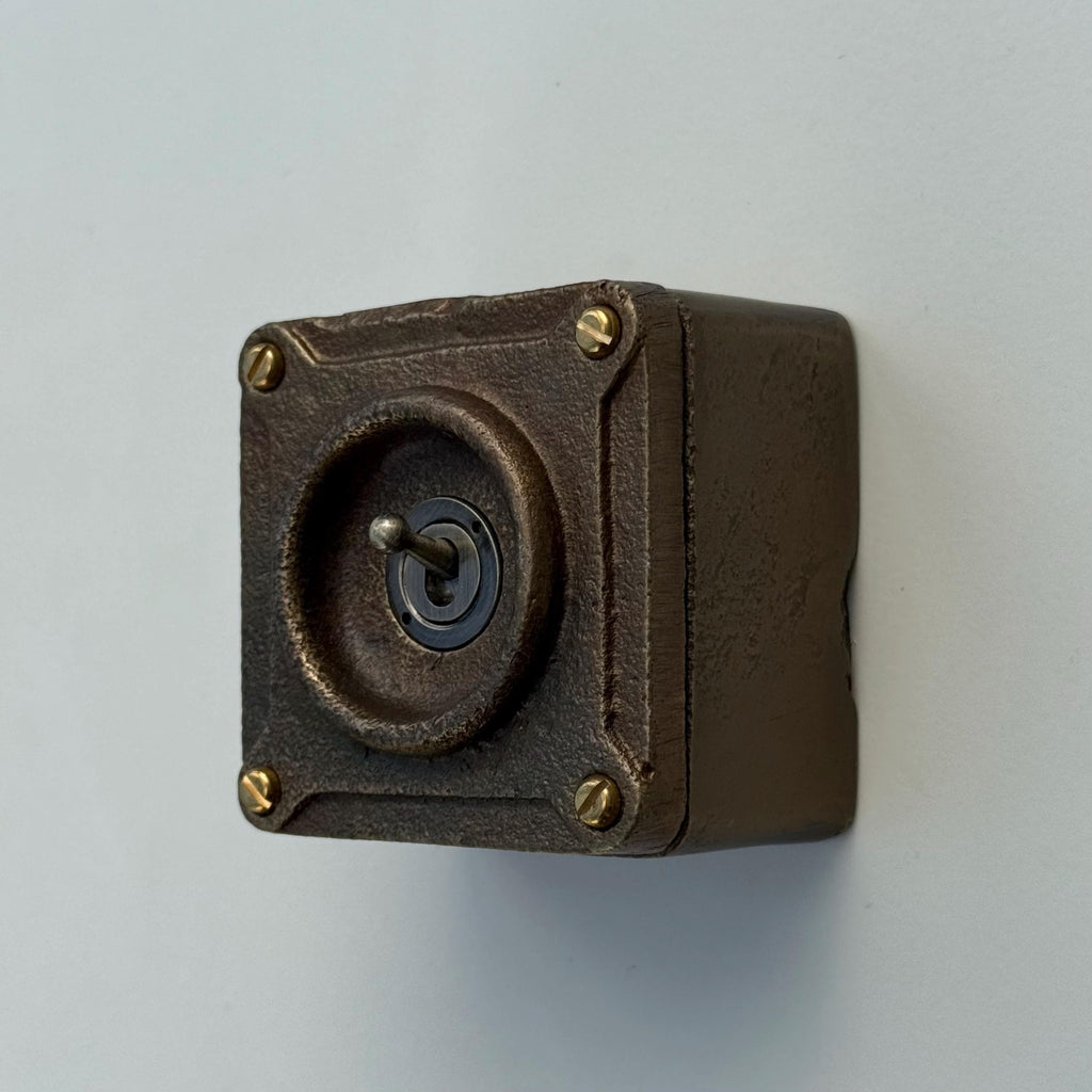 Brassvane antique brass conduit toggle switch additional view 5