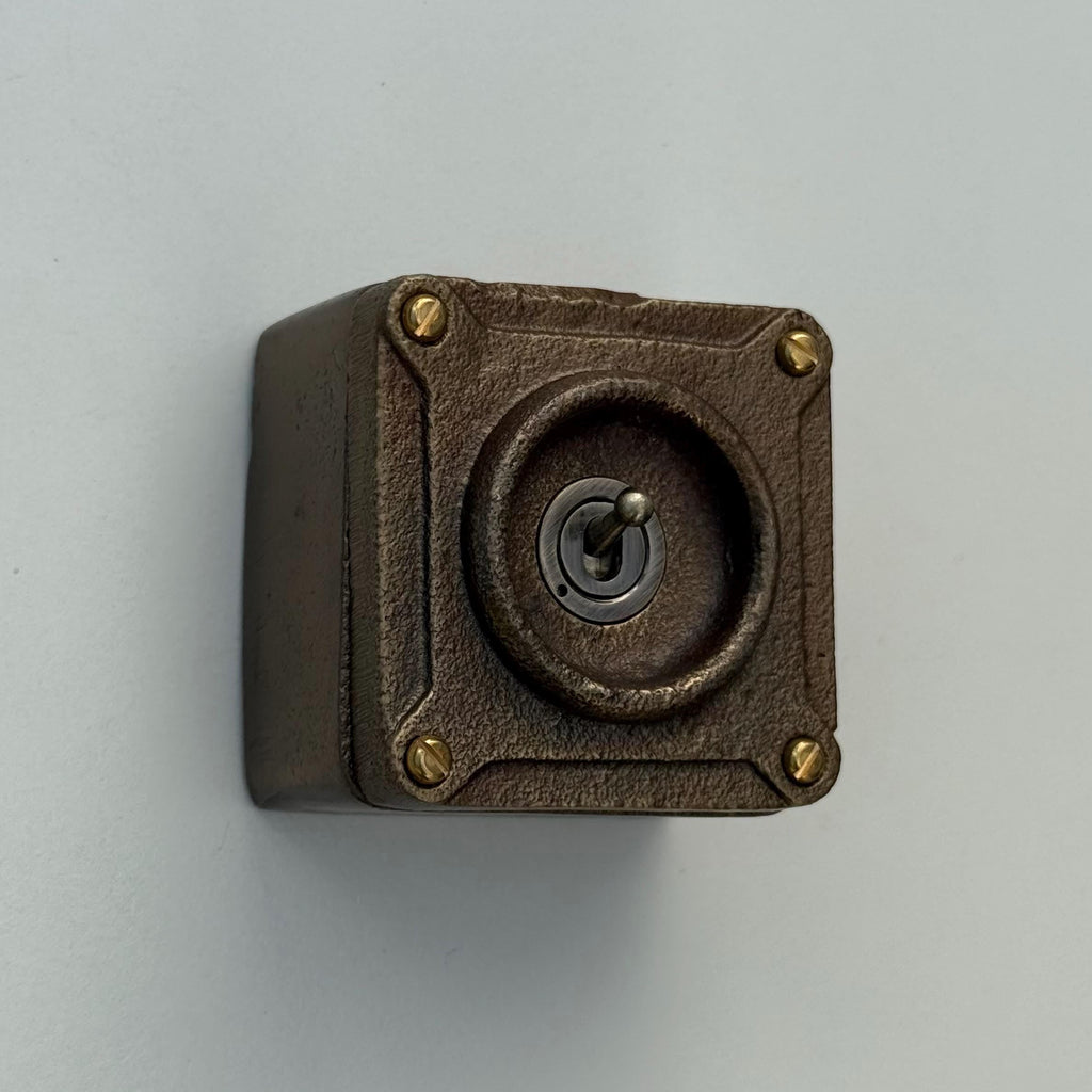 Brassvane antique brass conduit toggle switch additional view 2