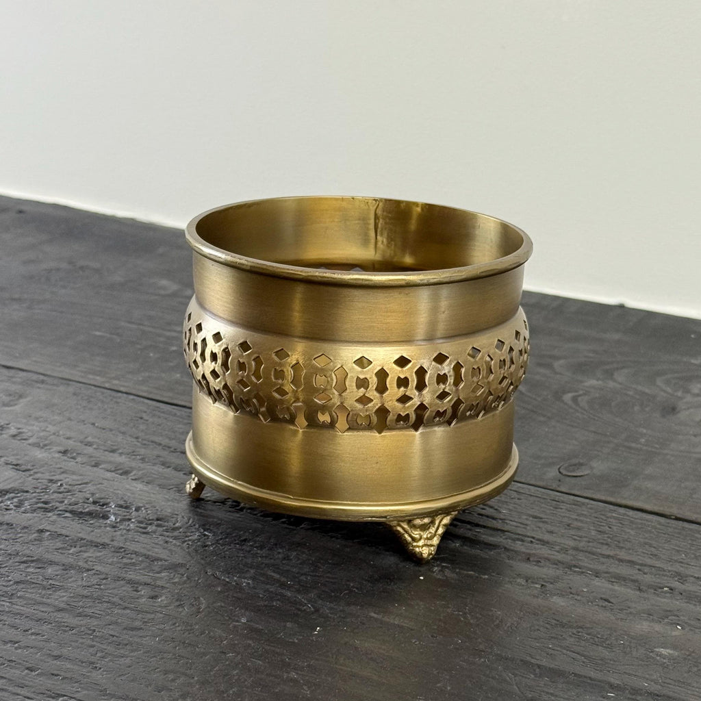Brassvane antique brass wine bottle holder additional view 3