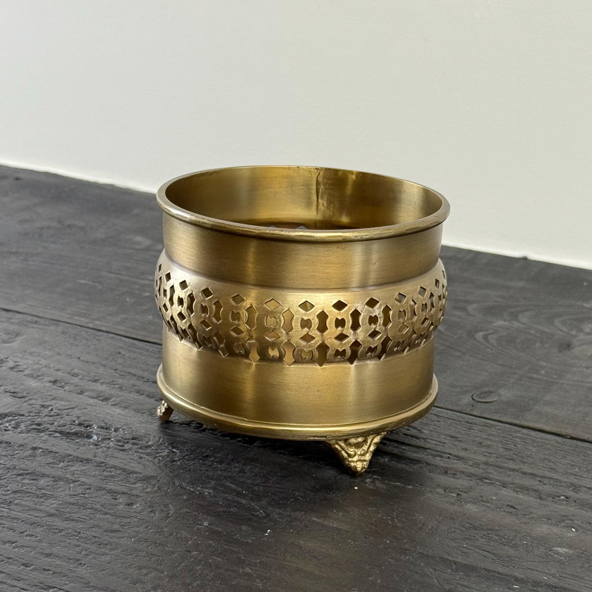 Brassvane antique brass wine bottle holder additional view 3