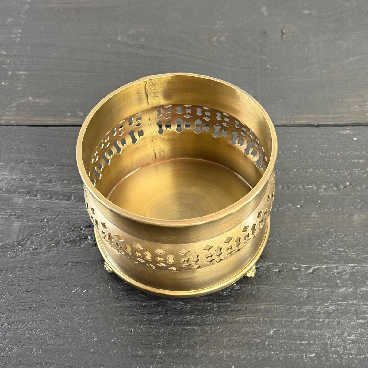 Brassvane antique brass wine bottle holder additional view 5