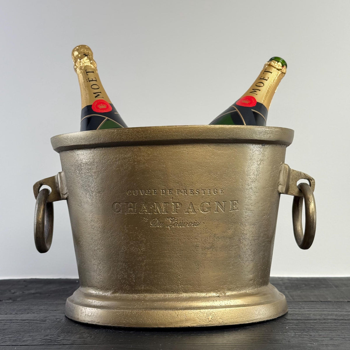 Brassvane antique brass champagne ice bucket additional view 4