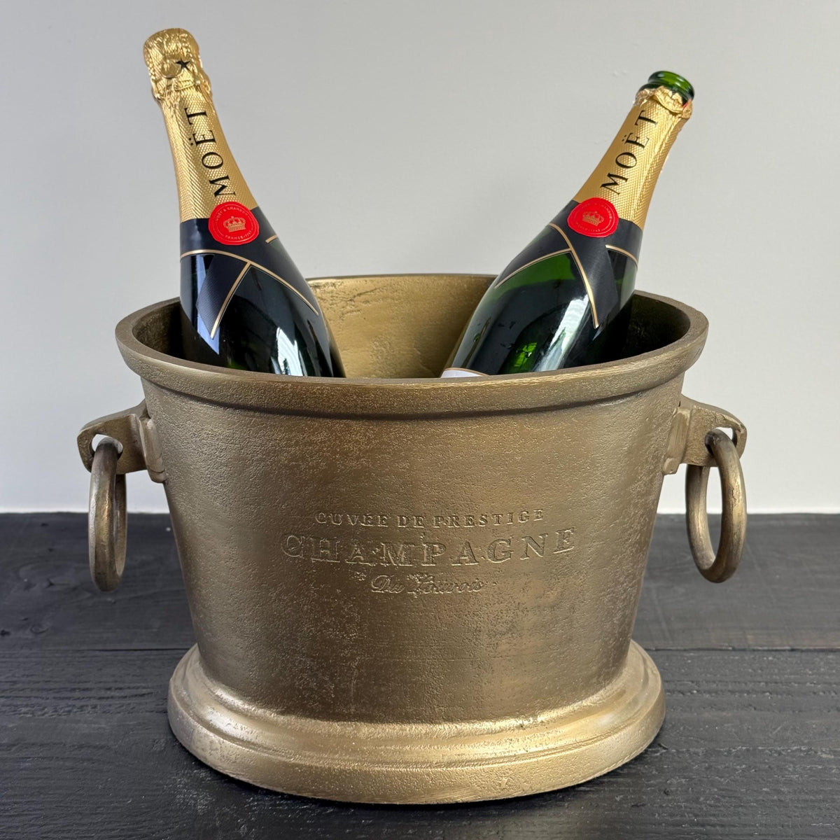 Brassvane antique brass champagne ice bucket additional view 5