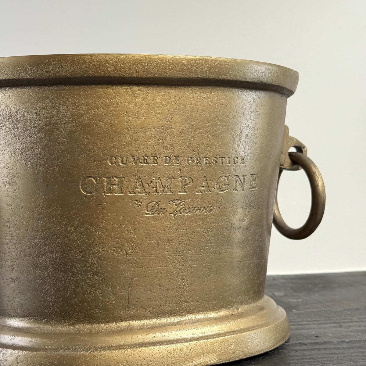 Brassvane antique brass champagne ice bucket additional view 6