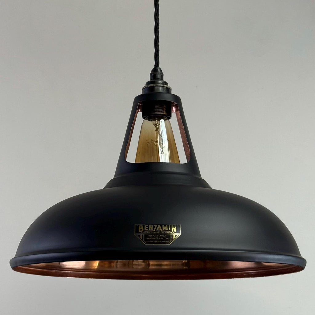 Brassvane matt black and copper pendant light additional view 7