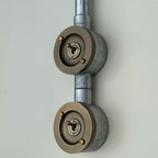 Brassvane double gang conduit light switch overall view