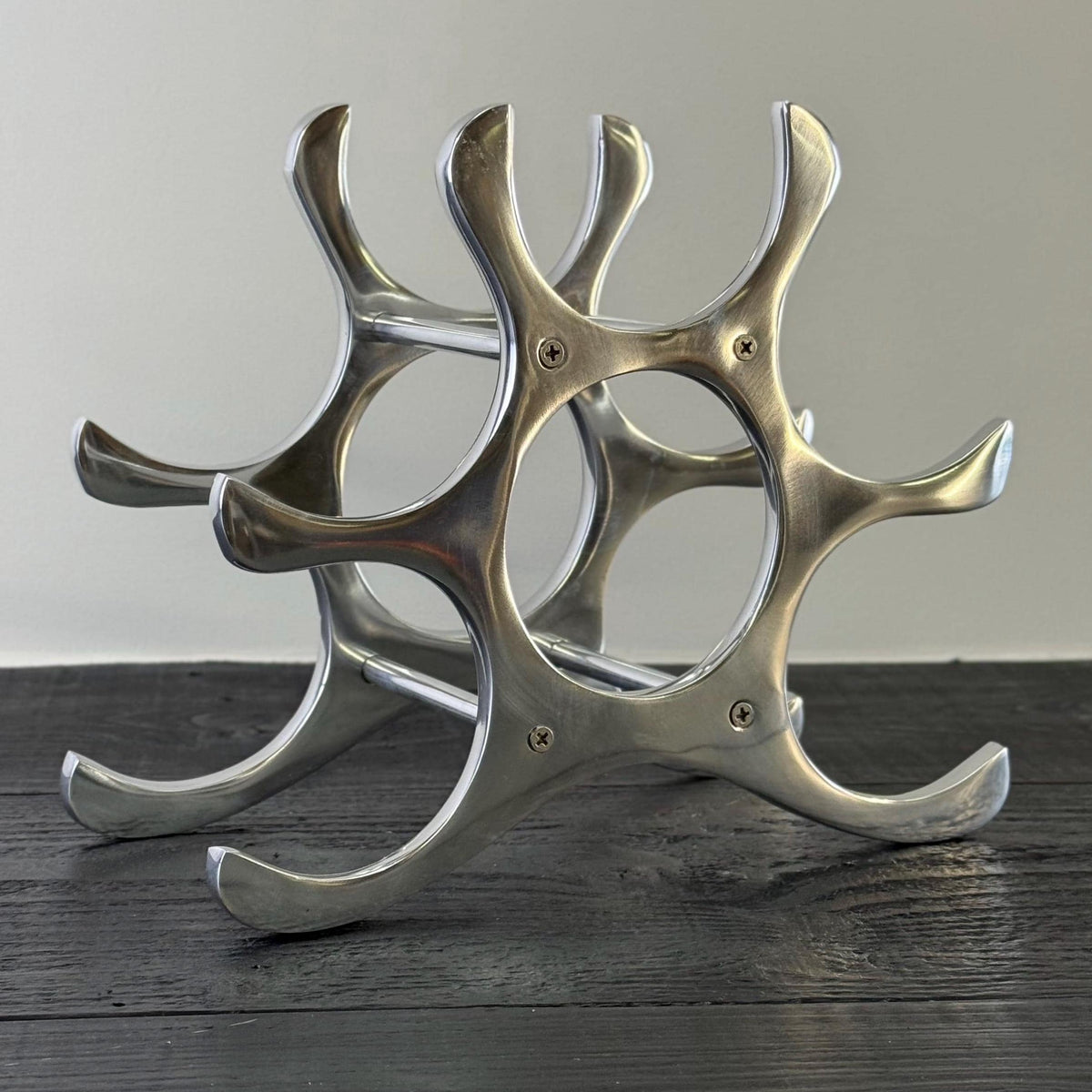 Brassvane 6 bottle wine rack overall view