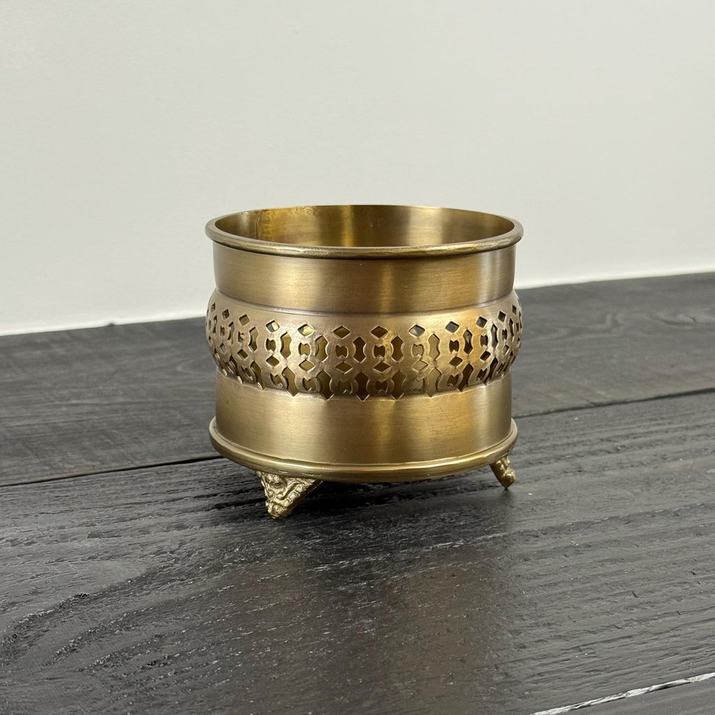 Brassvane antique brass wine bottle holder additional view 4