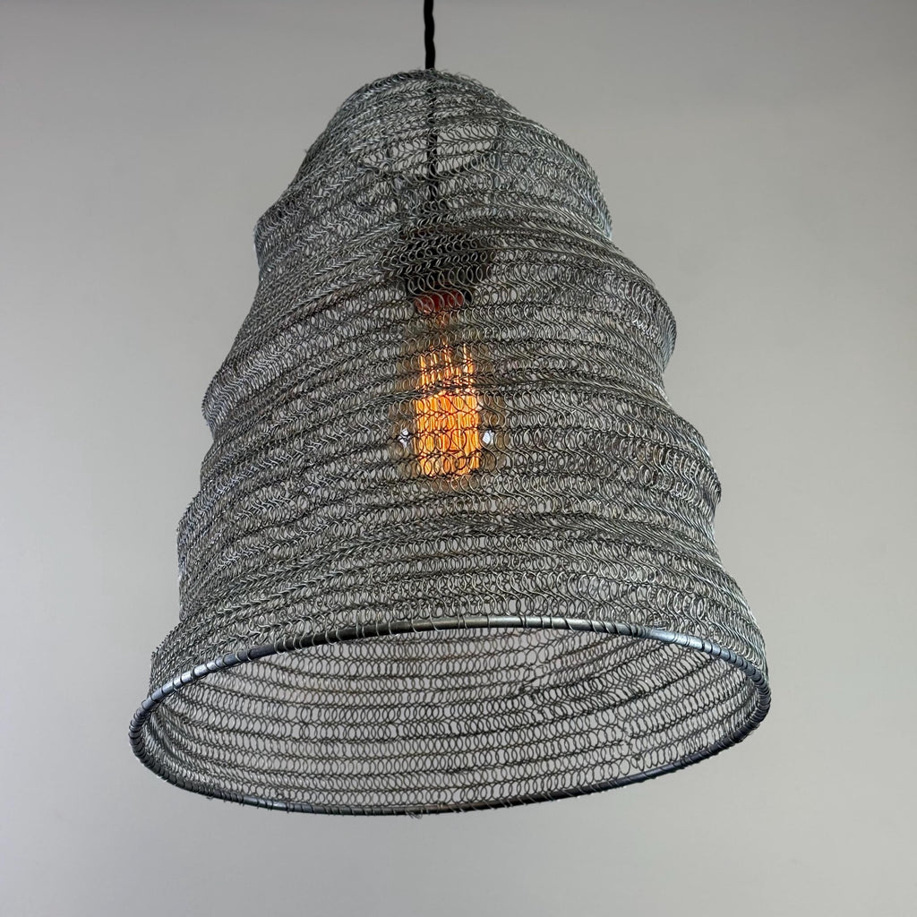 Brassvane beehive wire mesh pendant light additional view 4