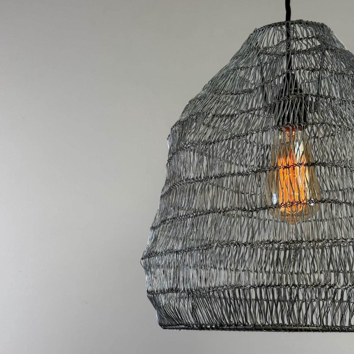 Brassvane beehive wire mesh pendant light additional view 4
