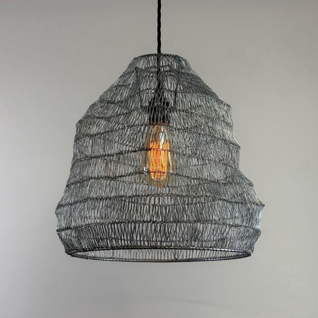 Brassvane beehive wire mesh pendant light additional view 8