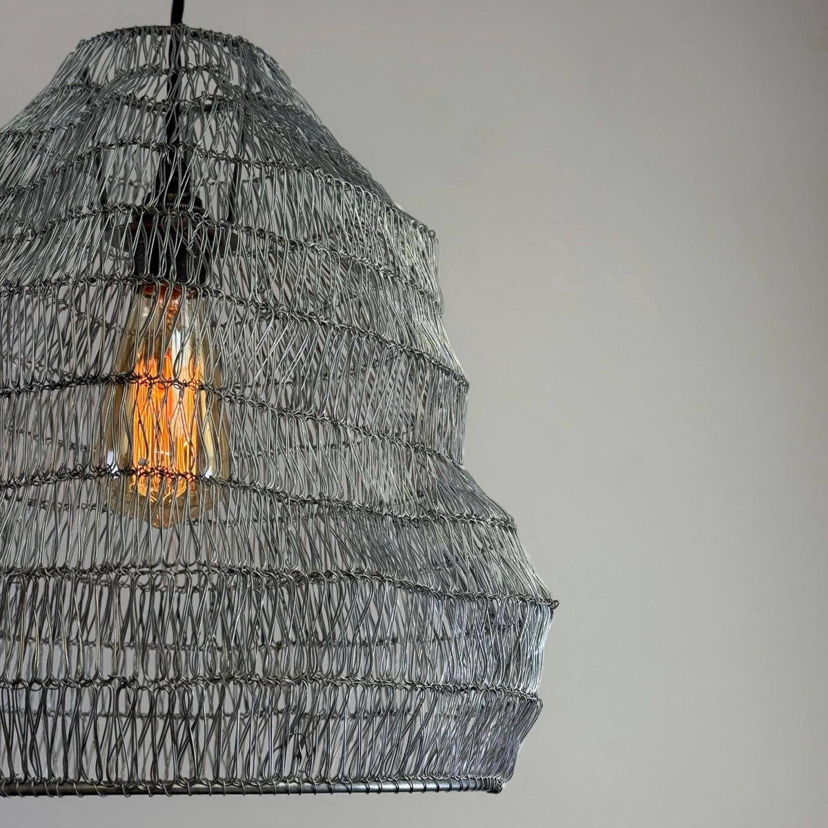 Brassvane beehive wire mesh pendant light additional view 5