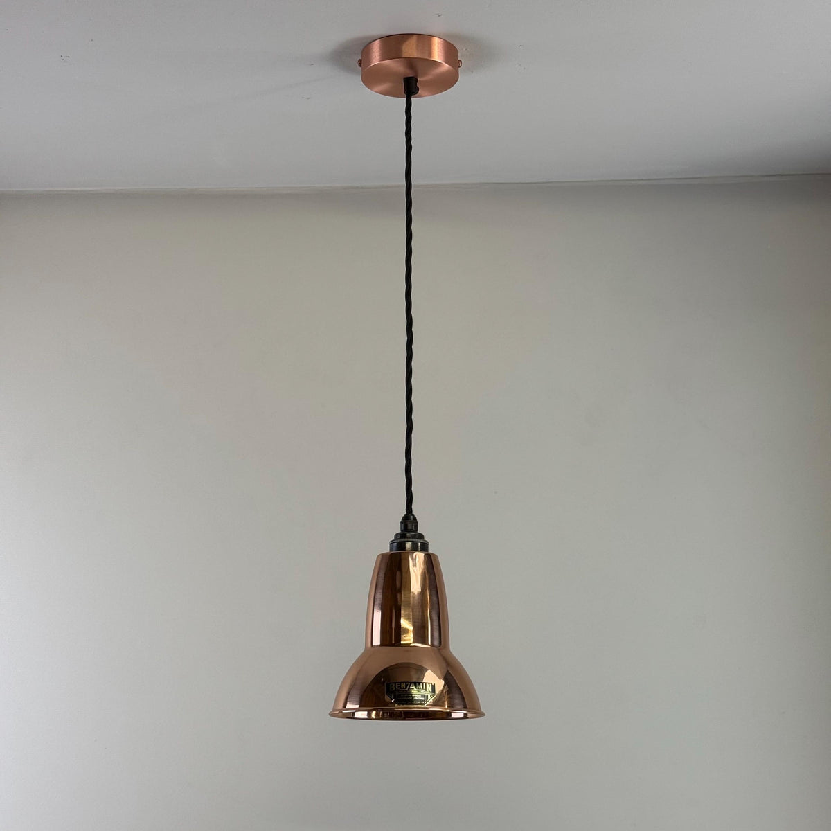 Brassvane handspun copper pendant light additional view 4