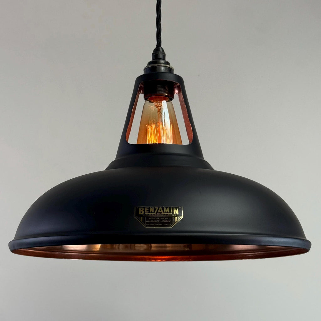 Brassvane matt black and copper pendant light additional view 10