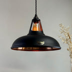 Brassvane matt black and copper pendant light additional view 4