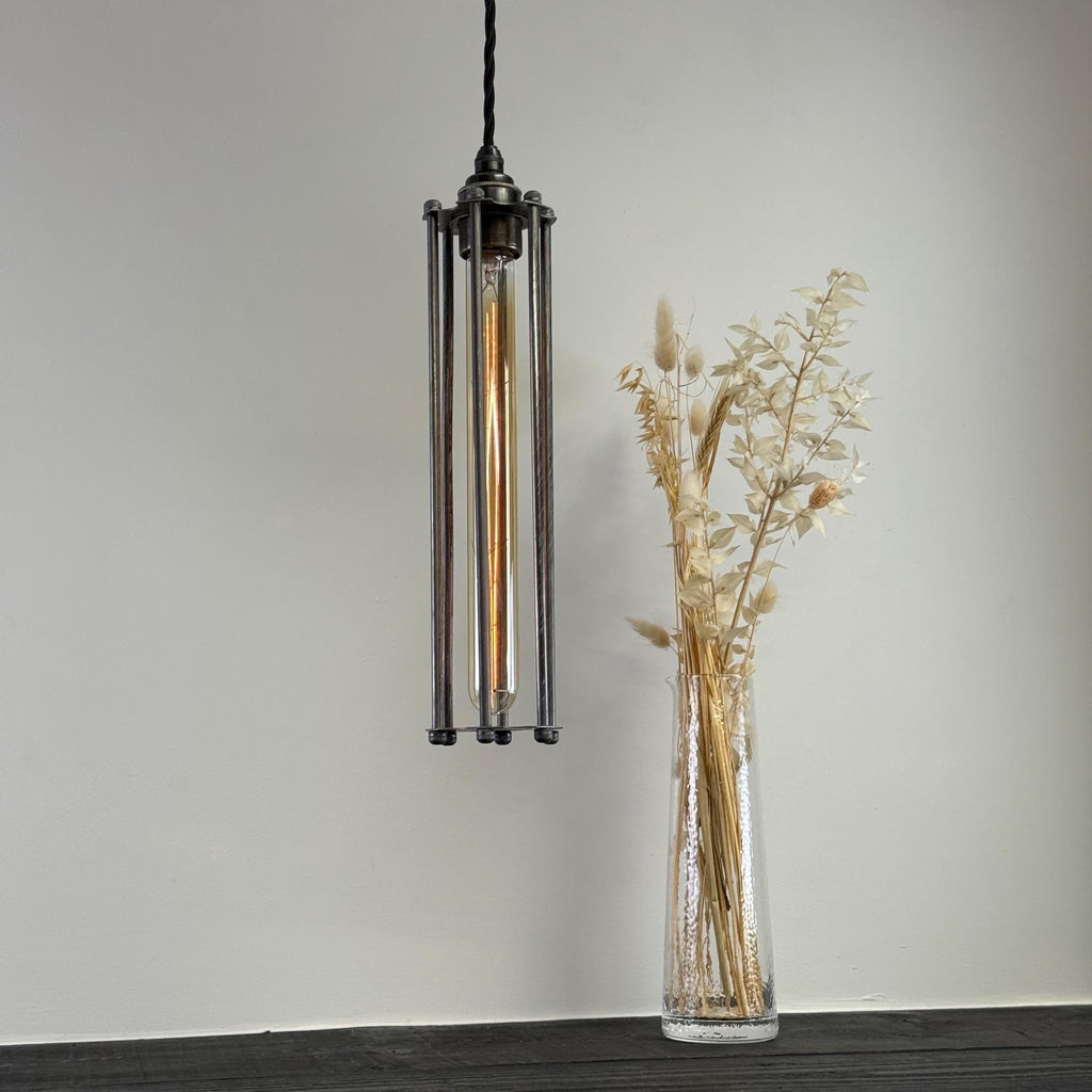Brassvane steel cage pendant light additional view 2