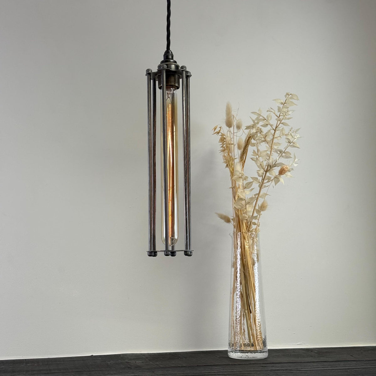 Brassvane steel cage pendant light additional view 2
